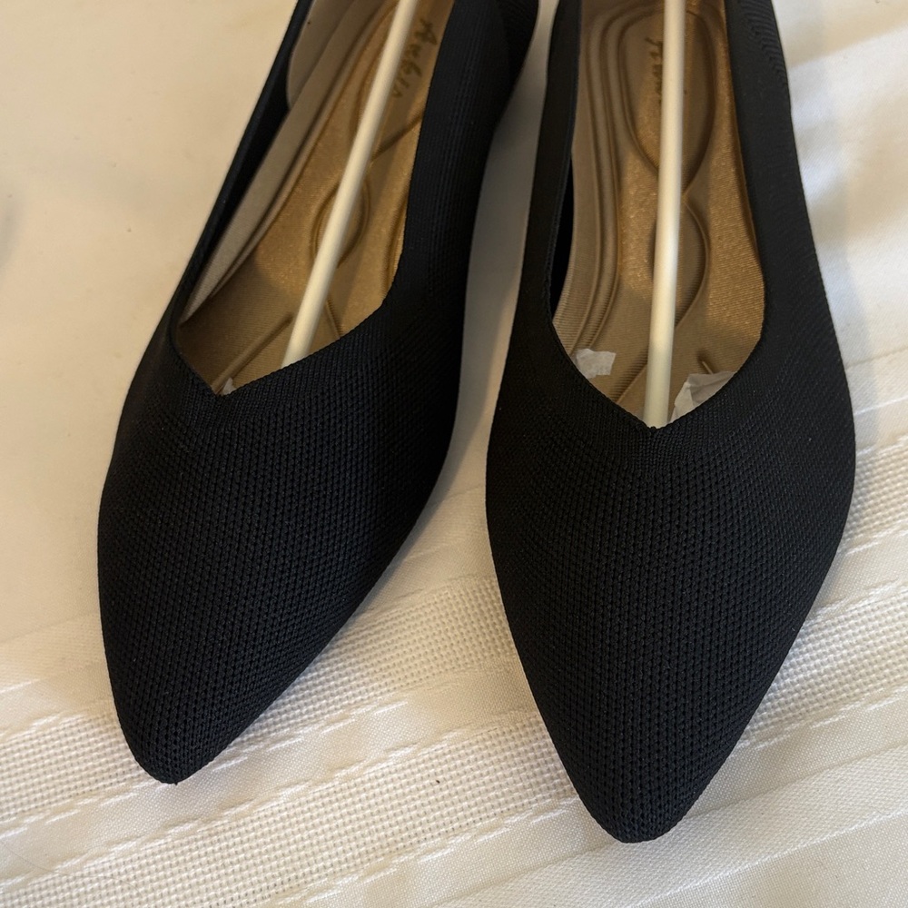 Womens Black Ankis Flats size 10 - Picture 4 of 9